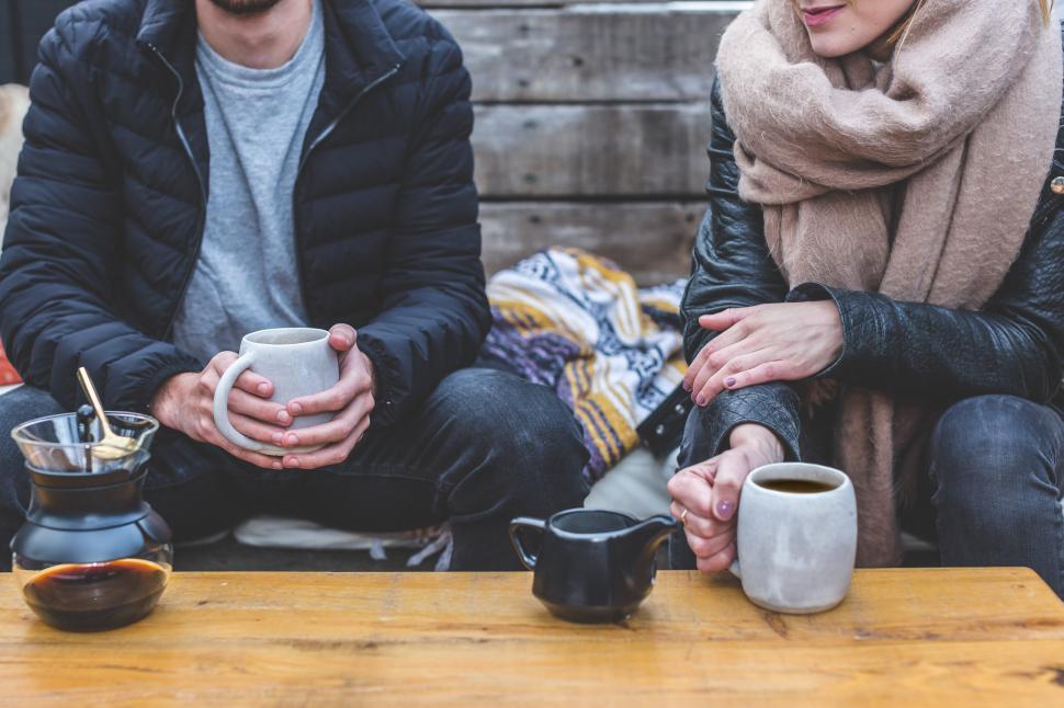 Free Image of Friends Drinking Coffee 