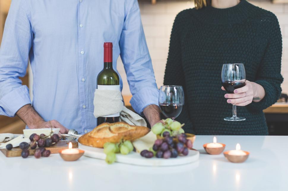 Free Image of Wine And Hors D Oeuvres 