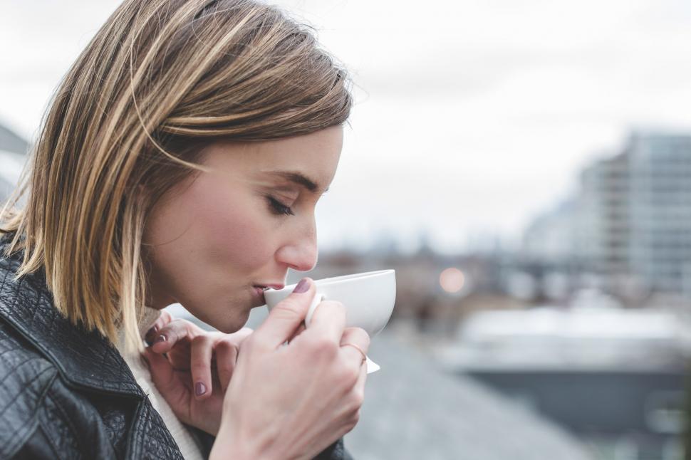 Free Image of Young Woman Drinking Tea 