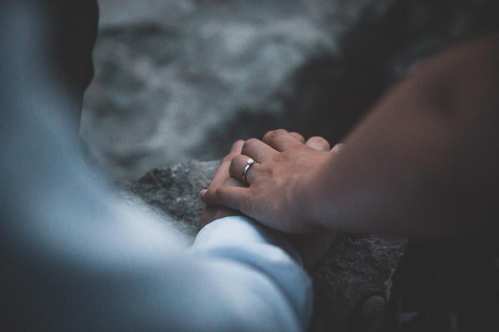 Free Image of Wedding Rings Couples Hands 
