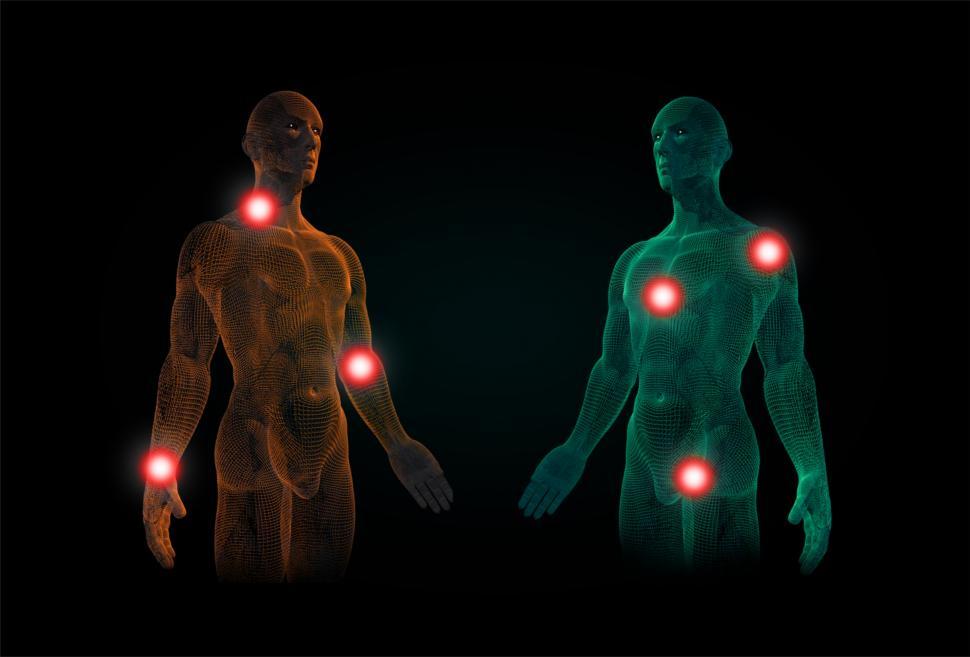 Free Image of Chronic Pain Spots - Painful Joints in the Body 