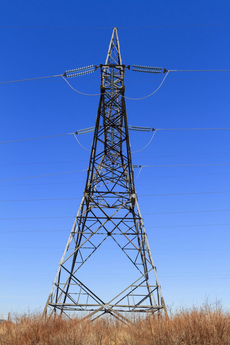 Free Image of Side view of high voltage tower 