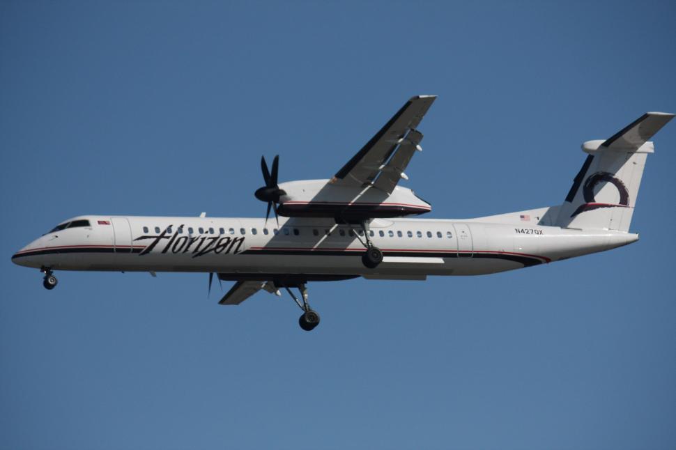 Free Image of Airplane Flying in Clear Sky on a Sunny Day 