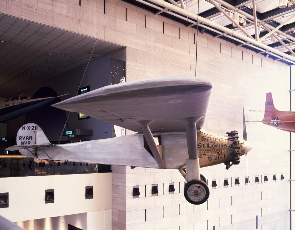 Free Image of Hanging Planes in a Building 