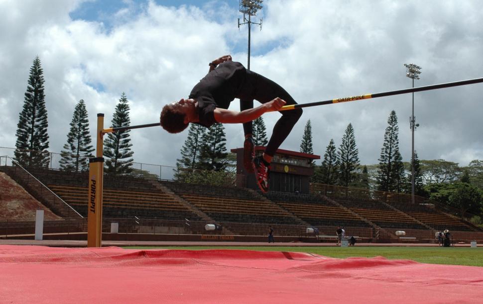 Free Image of Man Performing Trick on Pole 