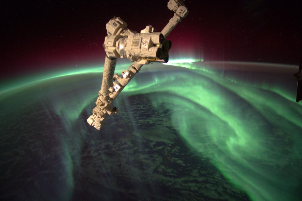 Free Image of Space Station Hovering in the Sky 