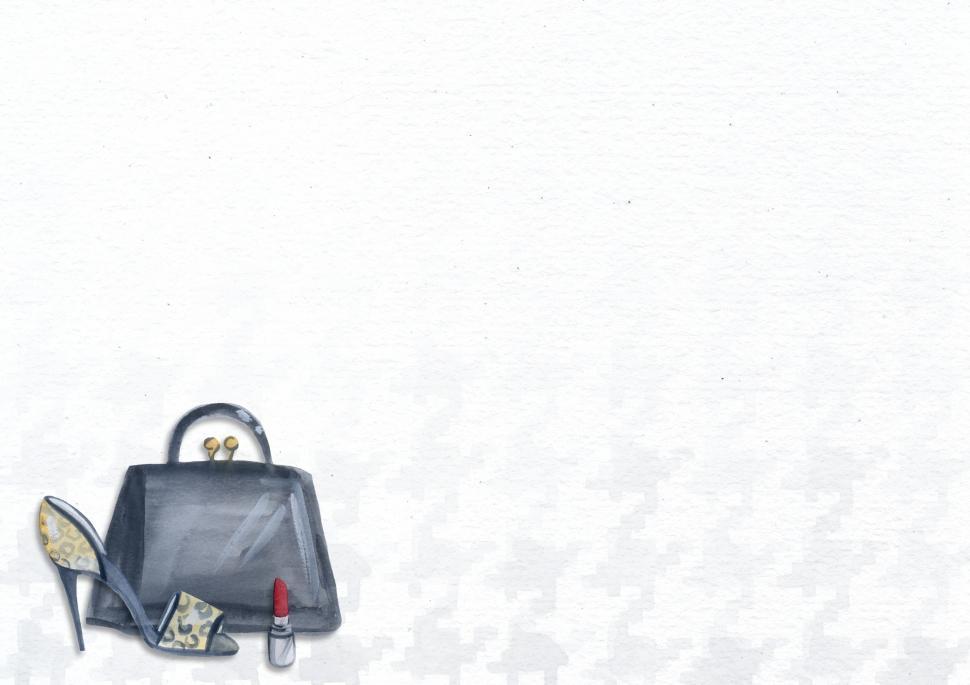 Free Image of Drawing of a Purse and a Pair of Shoes 