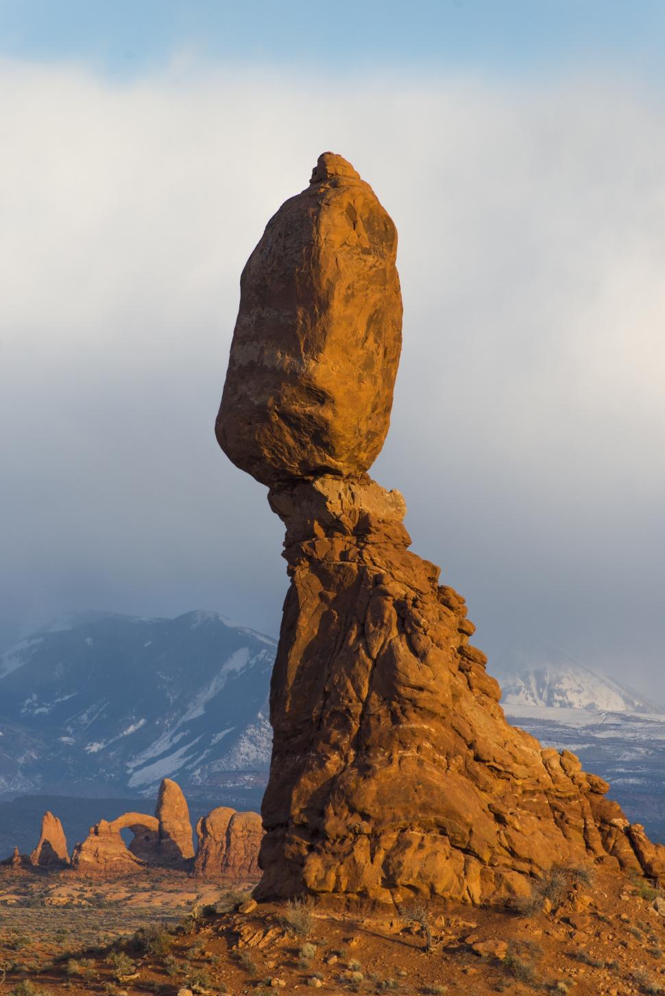 Free Image of Massive Rock Formation in Desert 