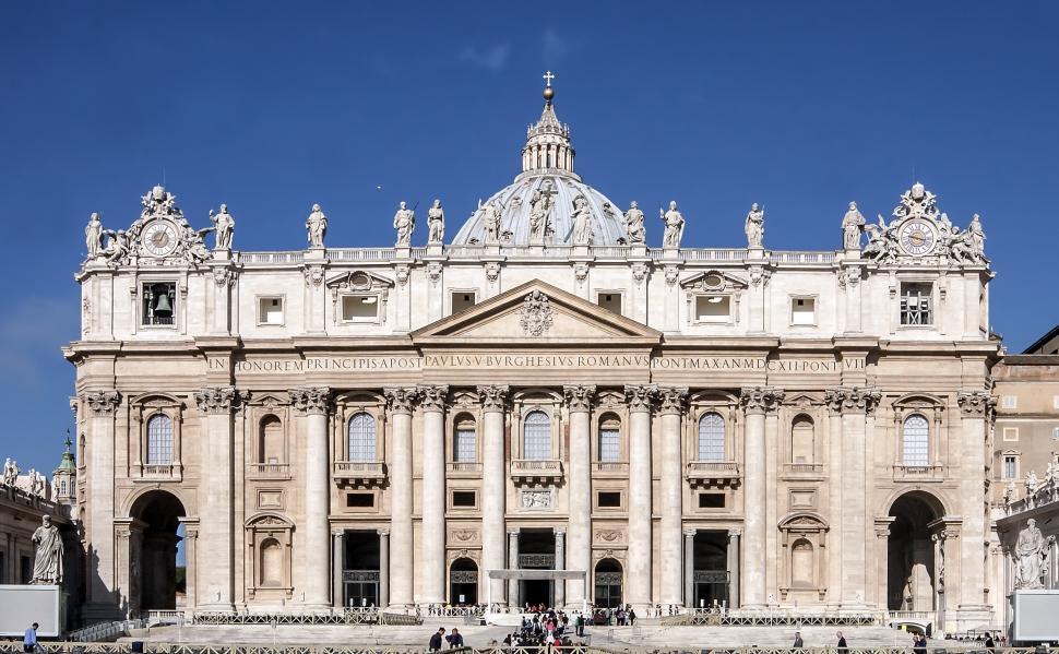 Free Image of White Building Adorned With Statues 