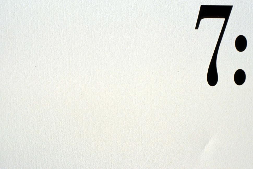 Free Image of Black and White Photo of Number Seven 