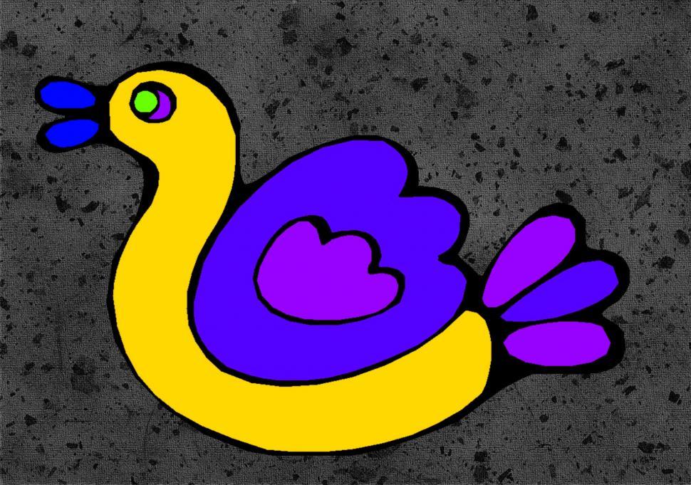 Free Image of Bird Holding Heart in Beak 