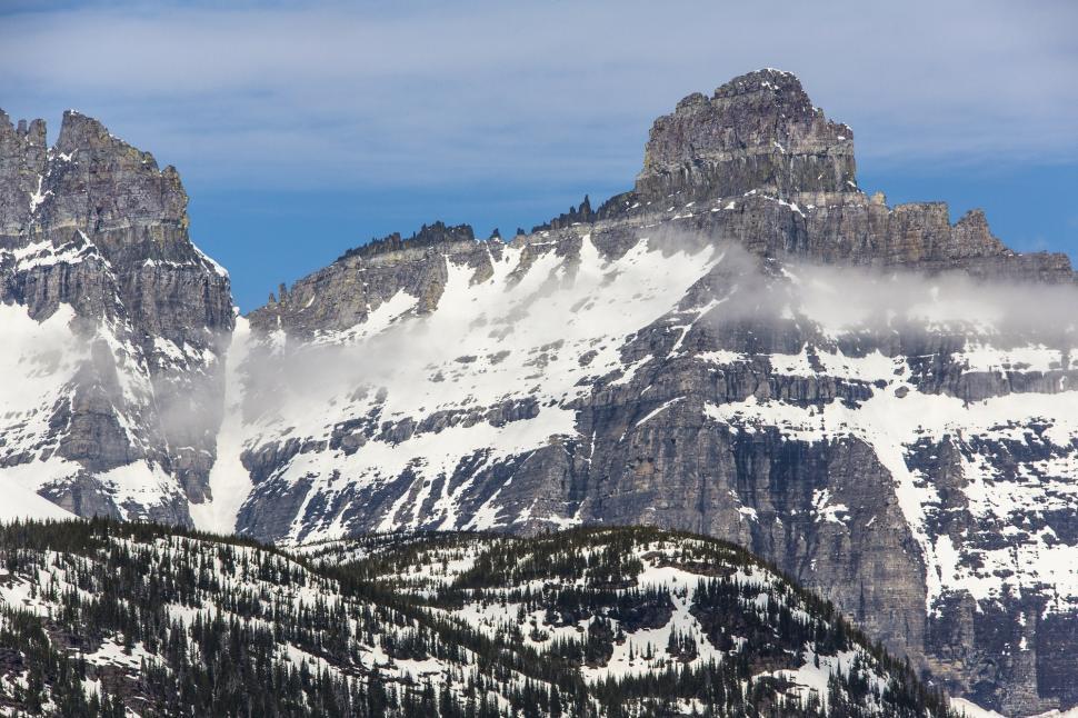 Free Image of Snow-Covered Mountains in the Distance 