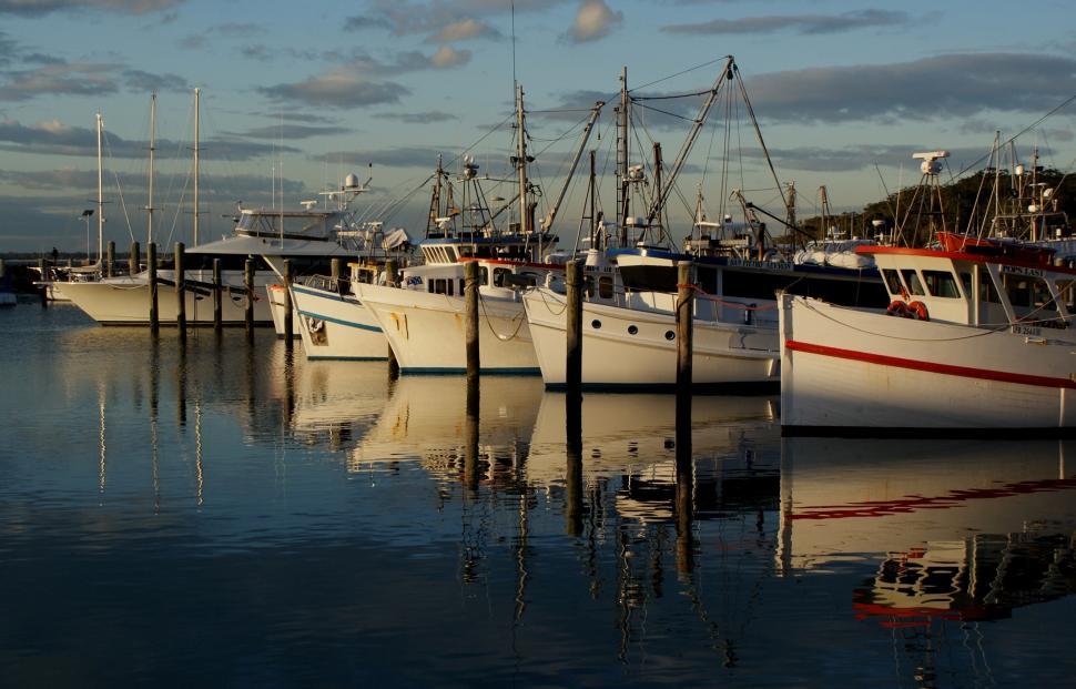 Free Image of Group of Boats Floating in Water 