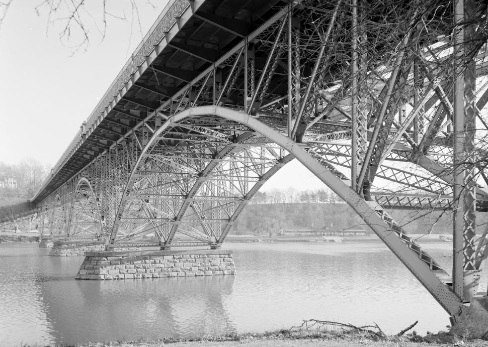 Free Image of Bridge Over Water in Black and White 