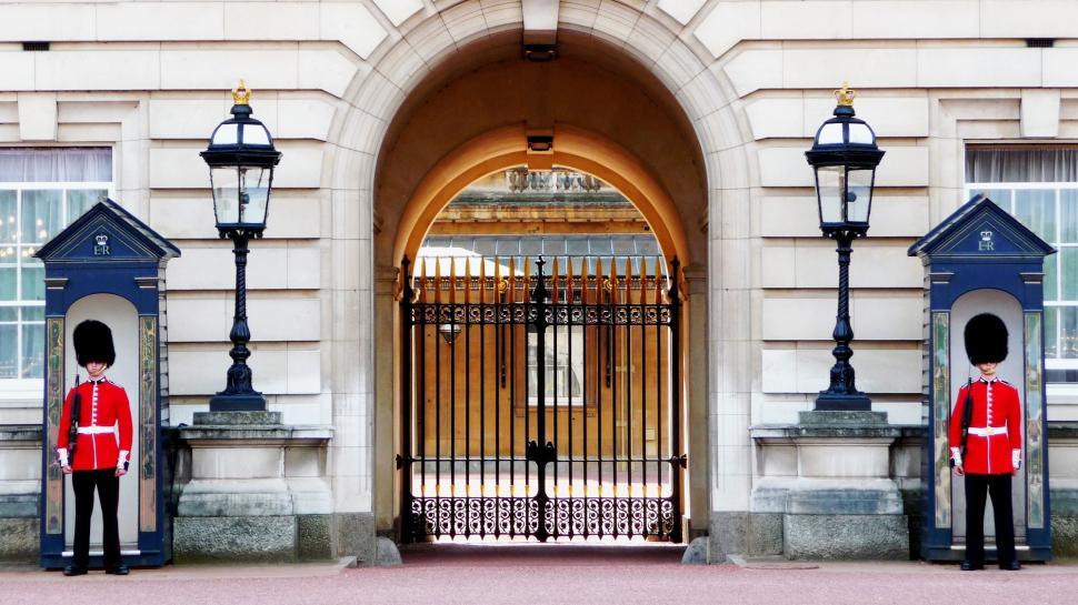 Free Image of Guard Standing in Front of Building 