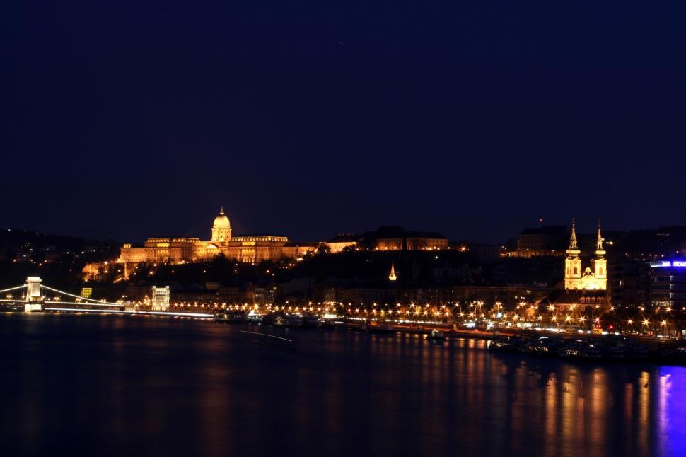 Free Image of City Night View Across Water 