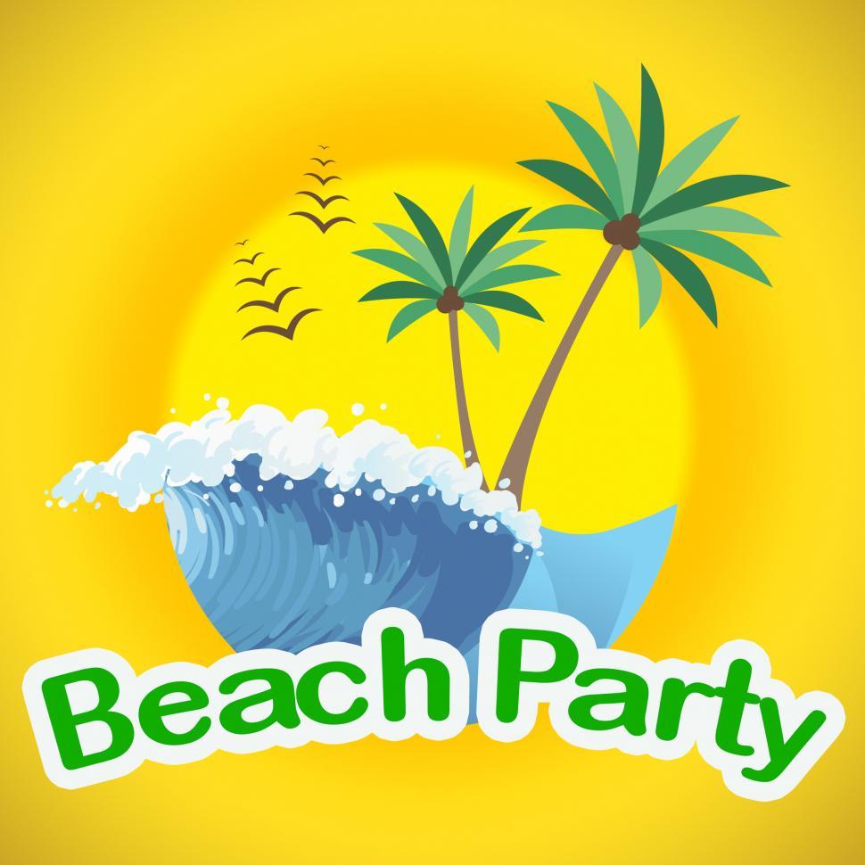 Free Image of Beach Party Indicates Summer Time And Beaches 