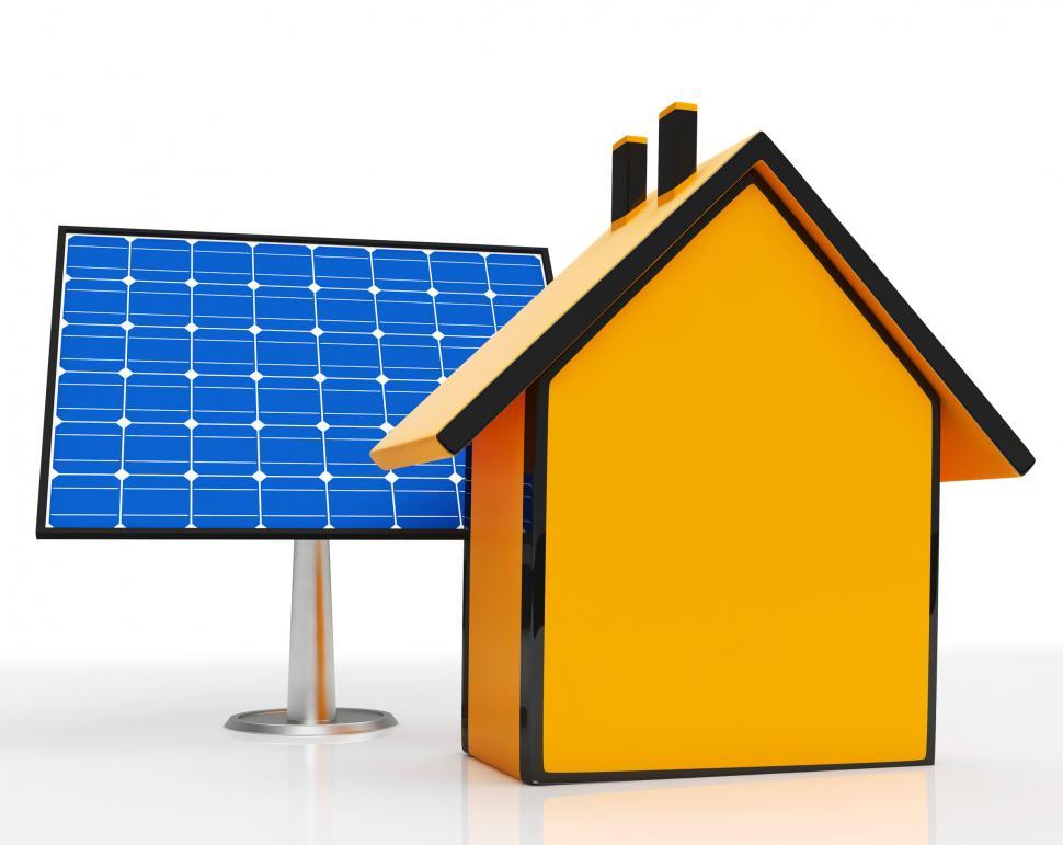 Free Image of Solar Panel By Home Shows Renewable Energy 