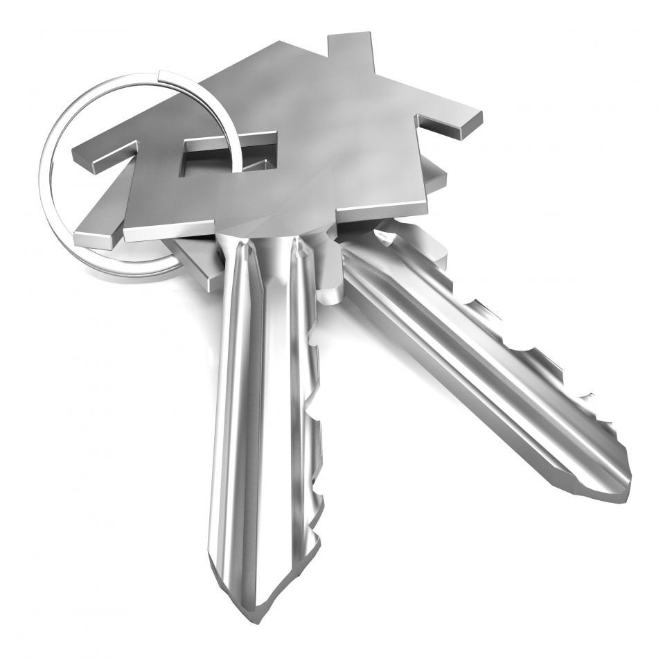 Free Image of Home Keys Shows House Security Or Locked 