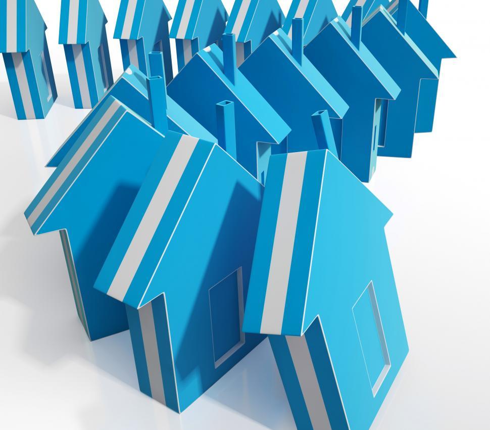 Free Image of Houses Falling Showing Real Estate Market Failing 