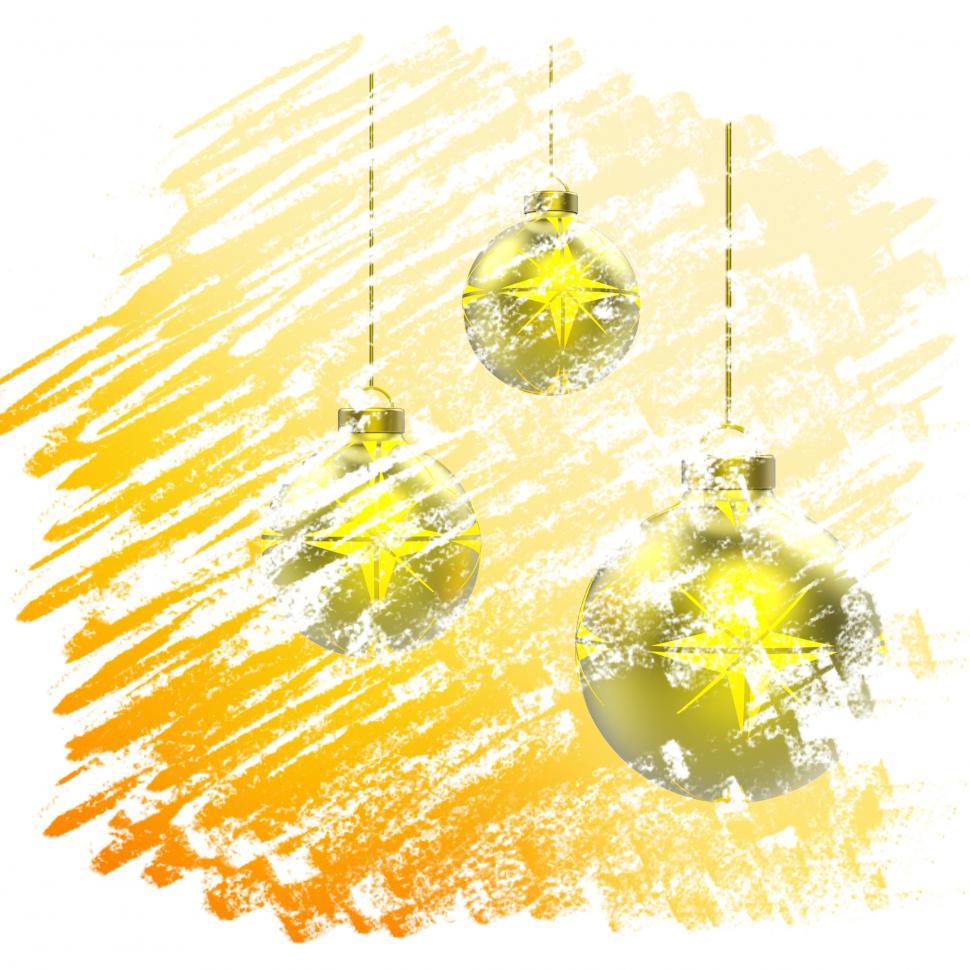 Free Image of Xmas Balls Shows Merry Christmas And Baubles 