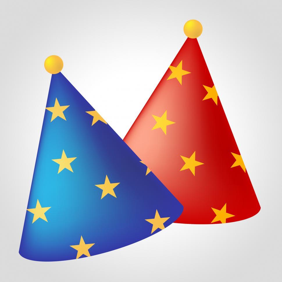 Free Image of Party Hats Represents Fun Carnival And Birthday 