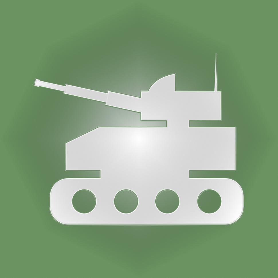 Free Image of Tank Icon Means Armed War And Weapons 
