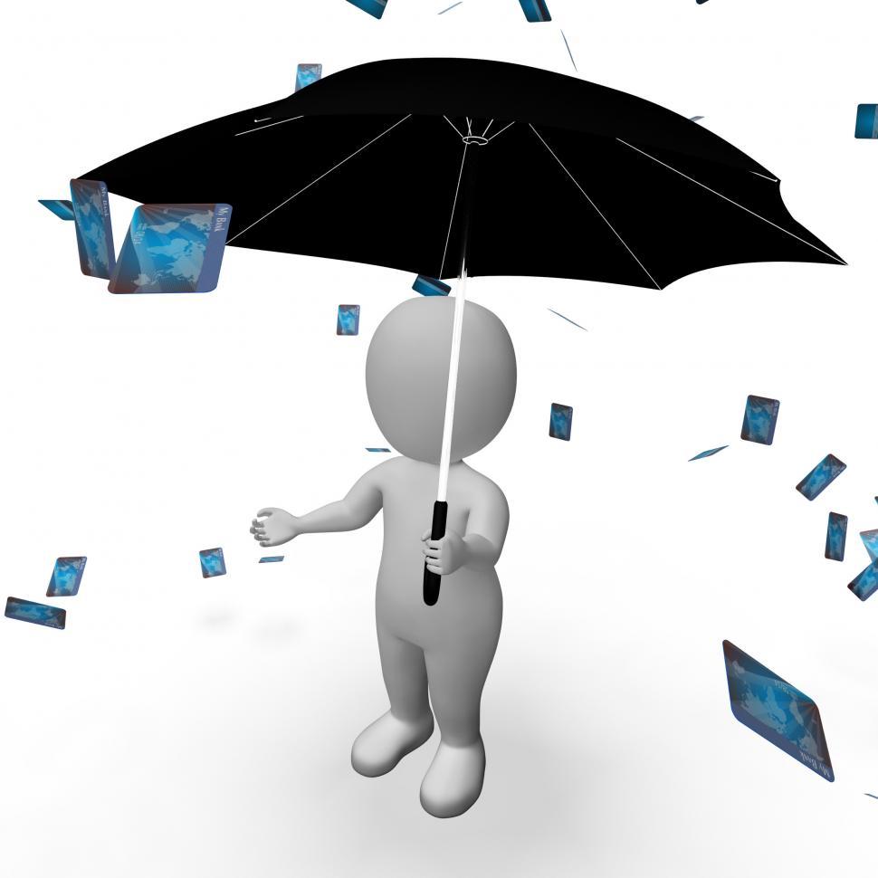 Free Image of Debit Card Means Credit Cards And Bankruptcy 3d Rendering 