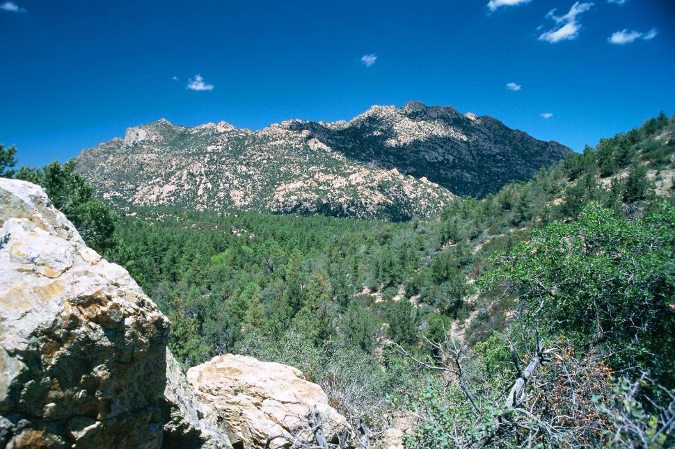 Free Image of Majestic Mountain Range View From Hilltop 