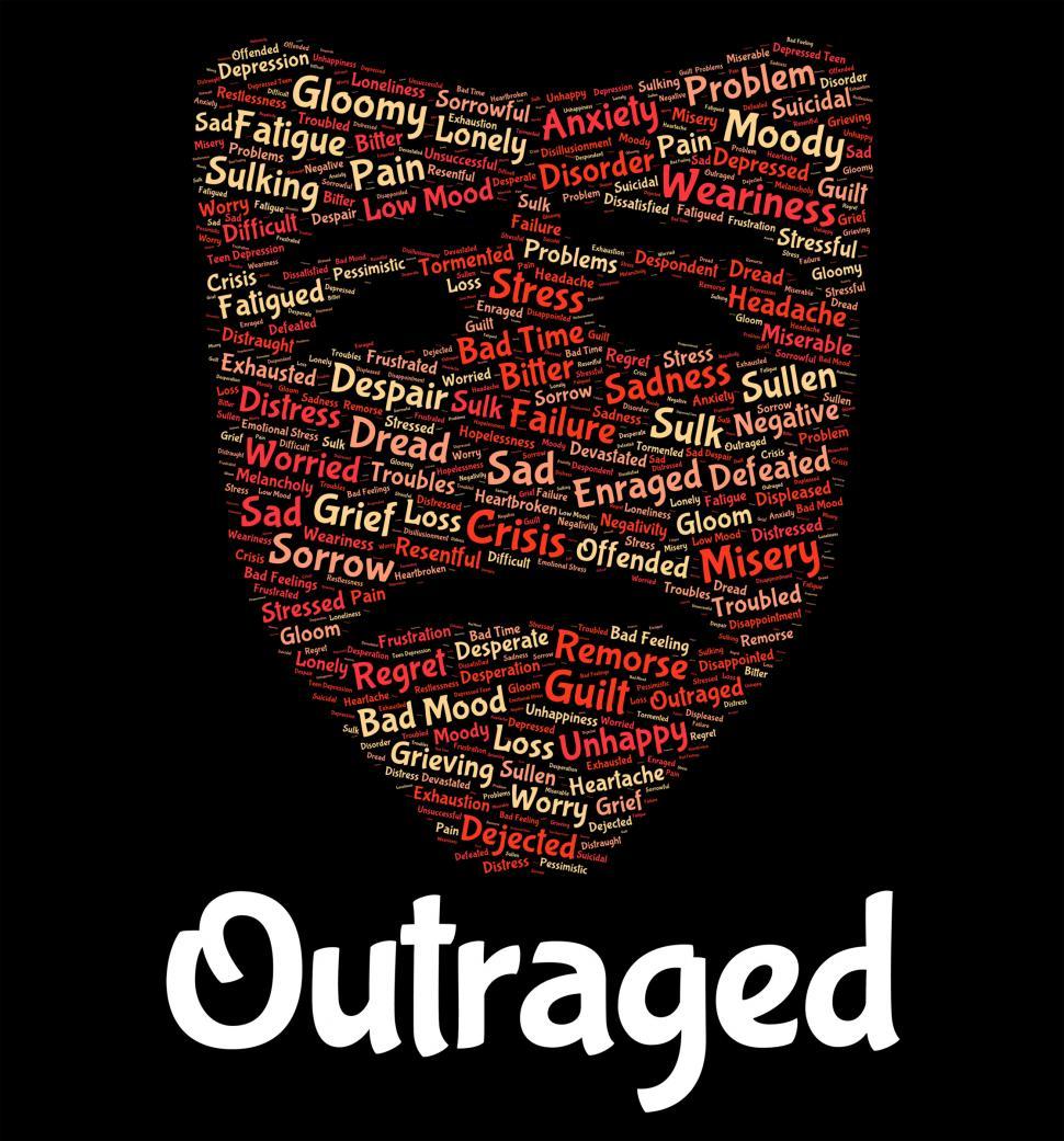 Free Image of Outraged Word Represents Text Horrify And Disgust 