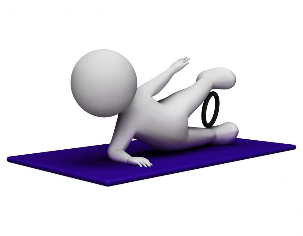 Free Image of Exercise Gym Shows Get Fit And Character 3d Rendering 