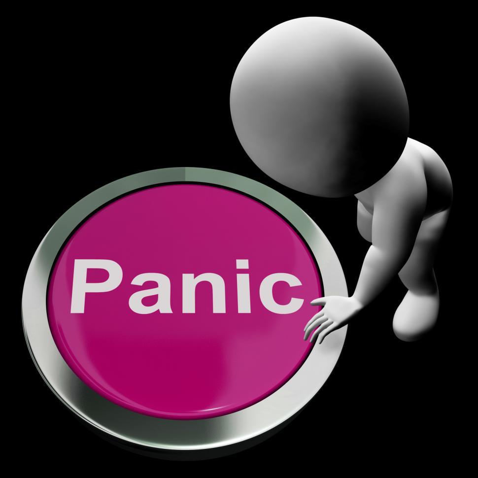 Free Image of Panic Button Shows Alarm Distress And Crisis 