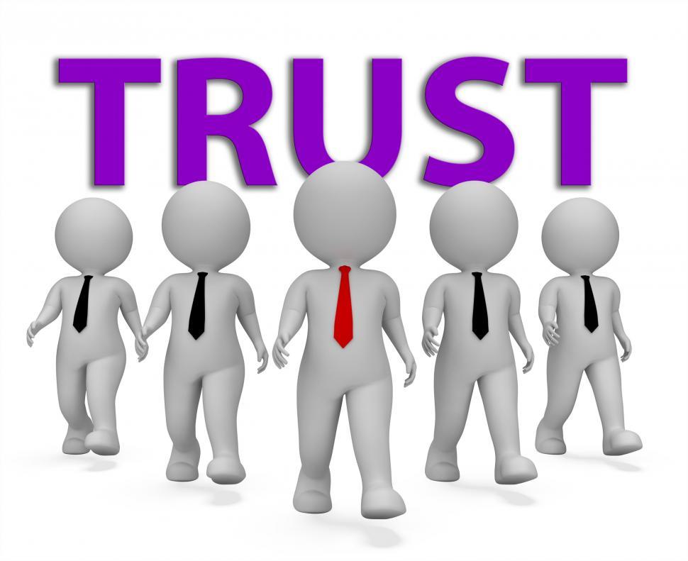Free Image of Trust Businessmen Indicates Trusted Trusts And Faith 3d Renderin 