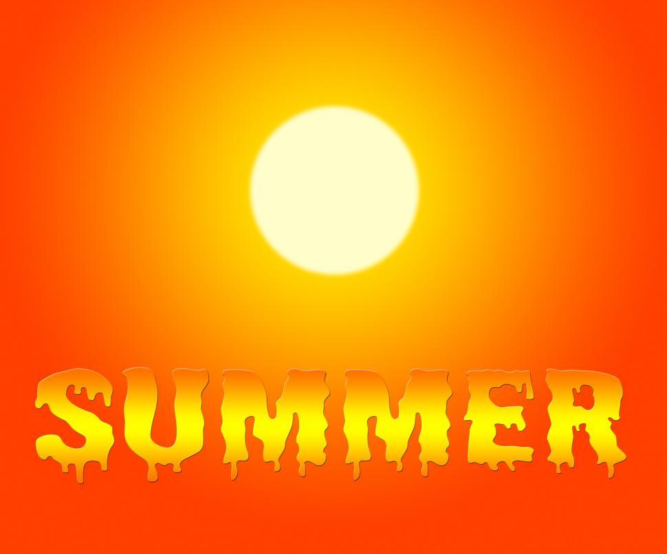 Free Image of Summer Sun Represents Summertime Holiday And Vacation 