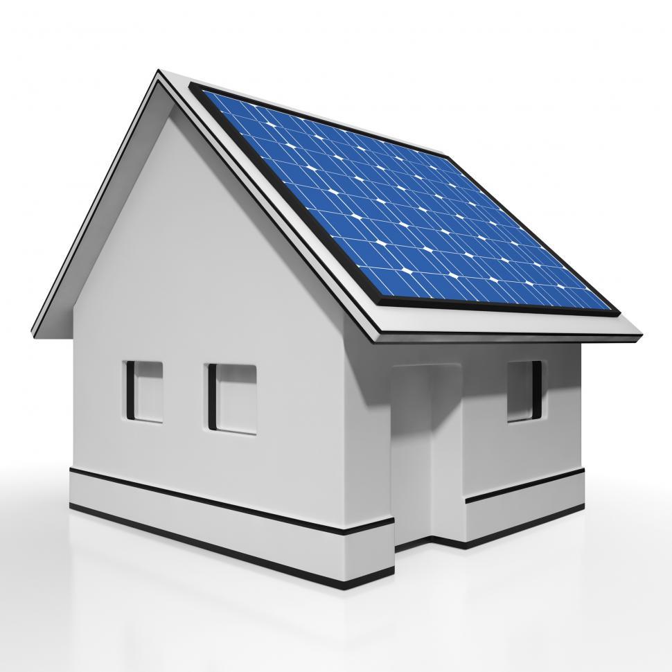 Free Image of House With Solar Panels Shows Sun Electricity 