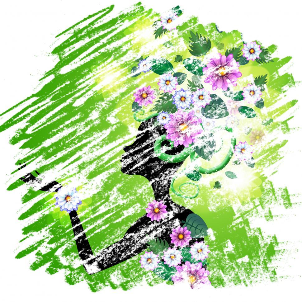 Free Image of Hair Flowers Shows Floral Bouquet Female Hairstyle 