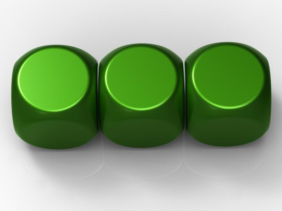 Free Image of Three Blank Dice Show Background For 3 Letter Word 