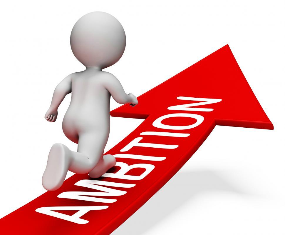 Free Image of Ambition Arrow Represents Wish Person And Male 3d Rendering 