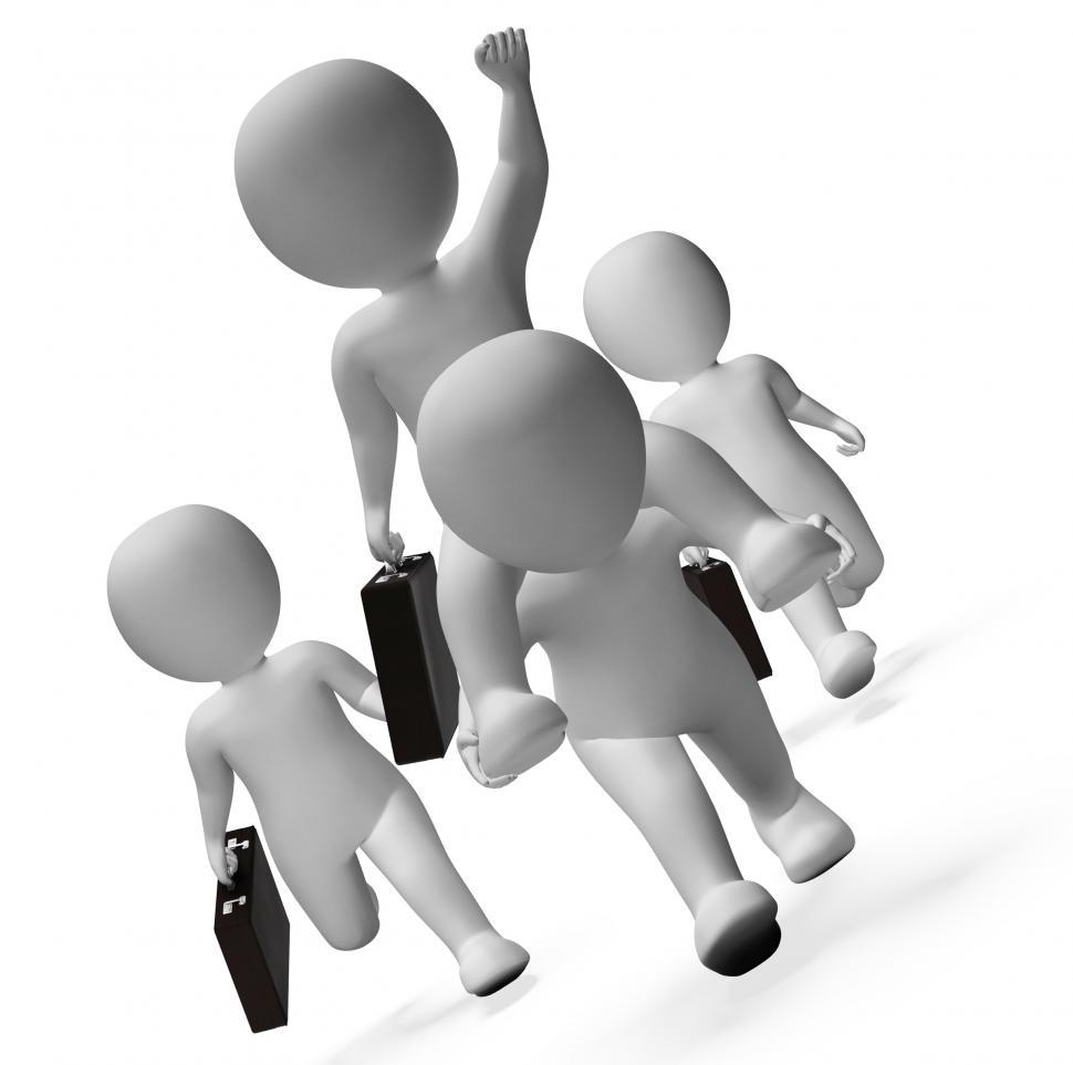 Free Image of Celebrate Characters Means Business Person And Render 3d Renderi 