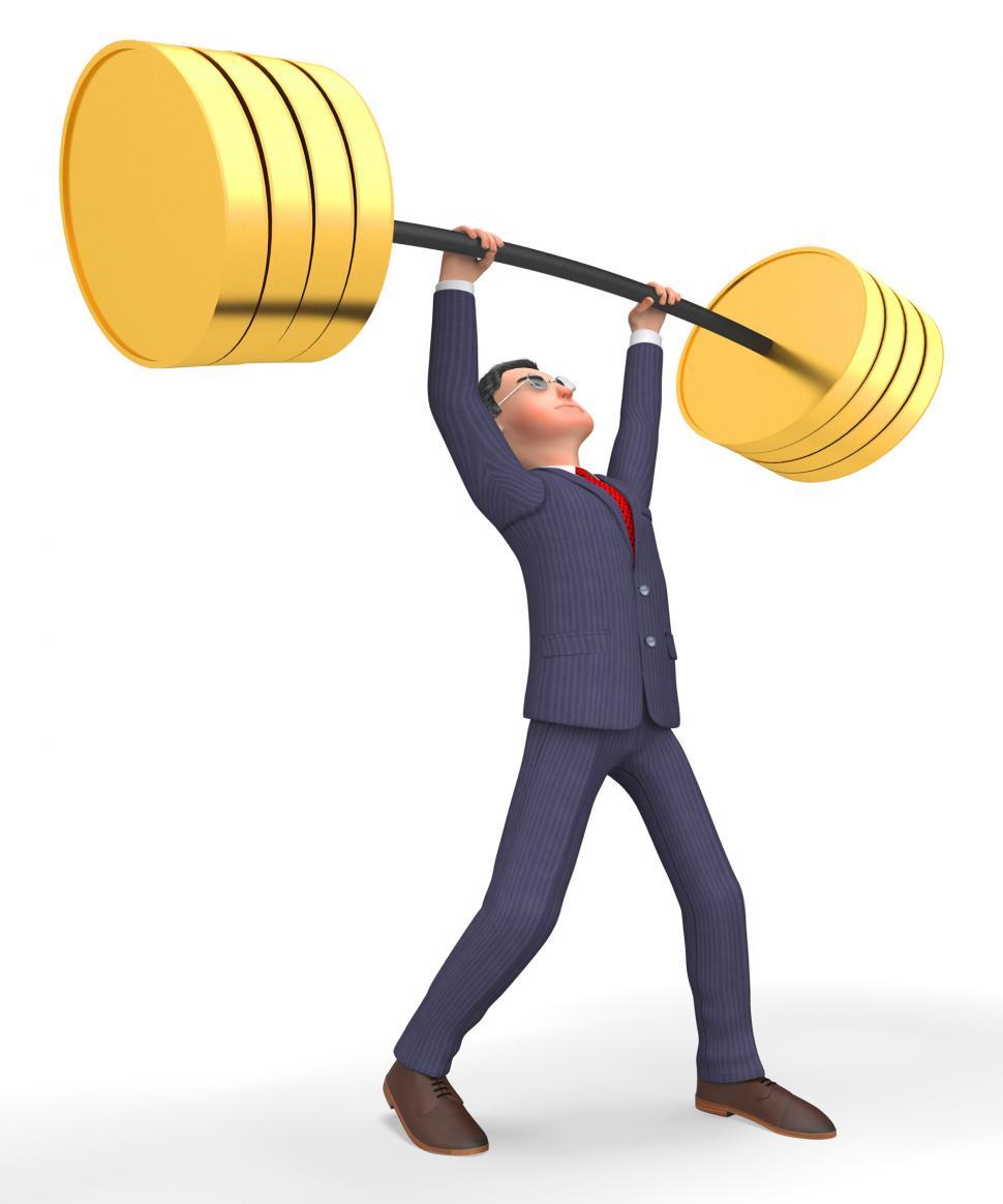 Free Image of Weight Lifting Shows Get Fit And Confident 3d Rendering 