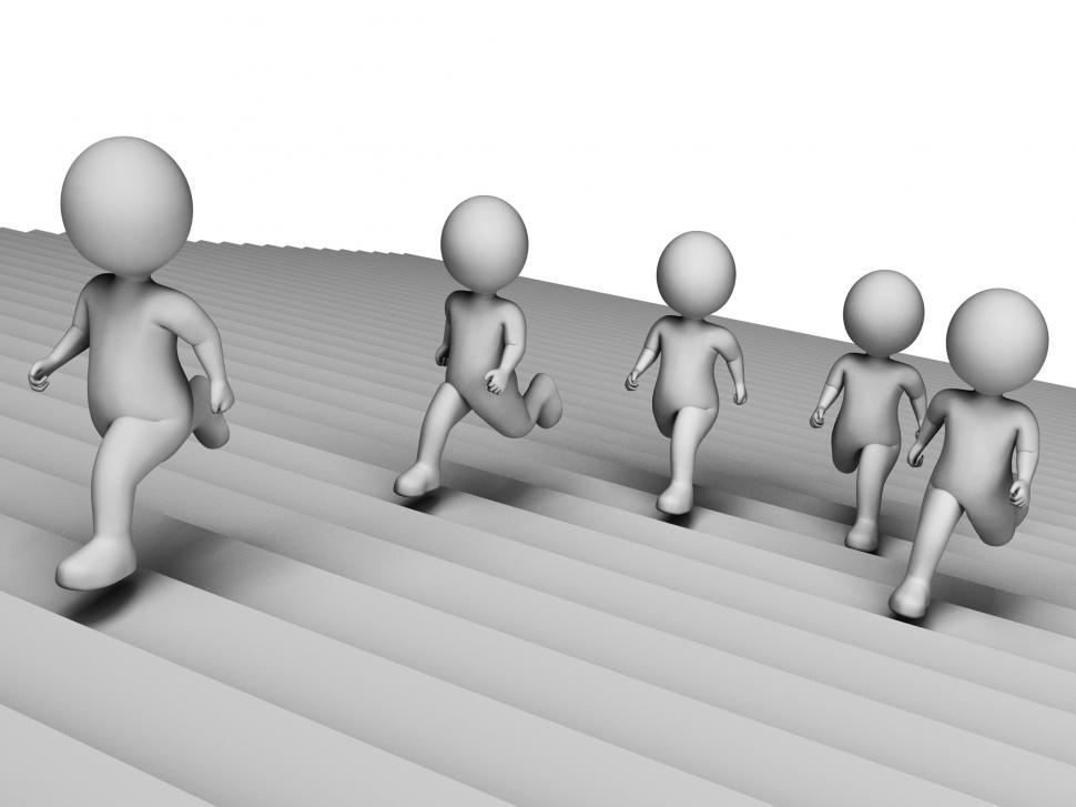 Free Image of Characters Health Indicates Get Fit And Ascend 3d Rendering 
