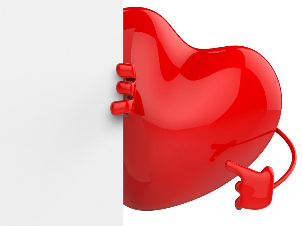 Free Image of Heart Behind Paper Means Wedding Invitation Or Love Letter 