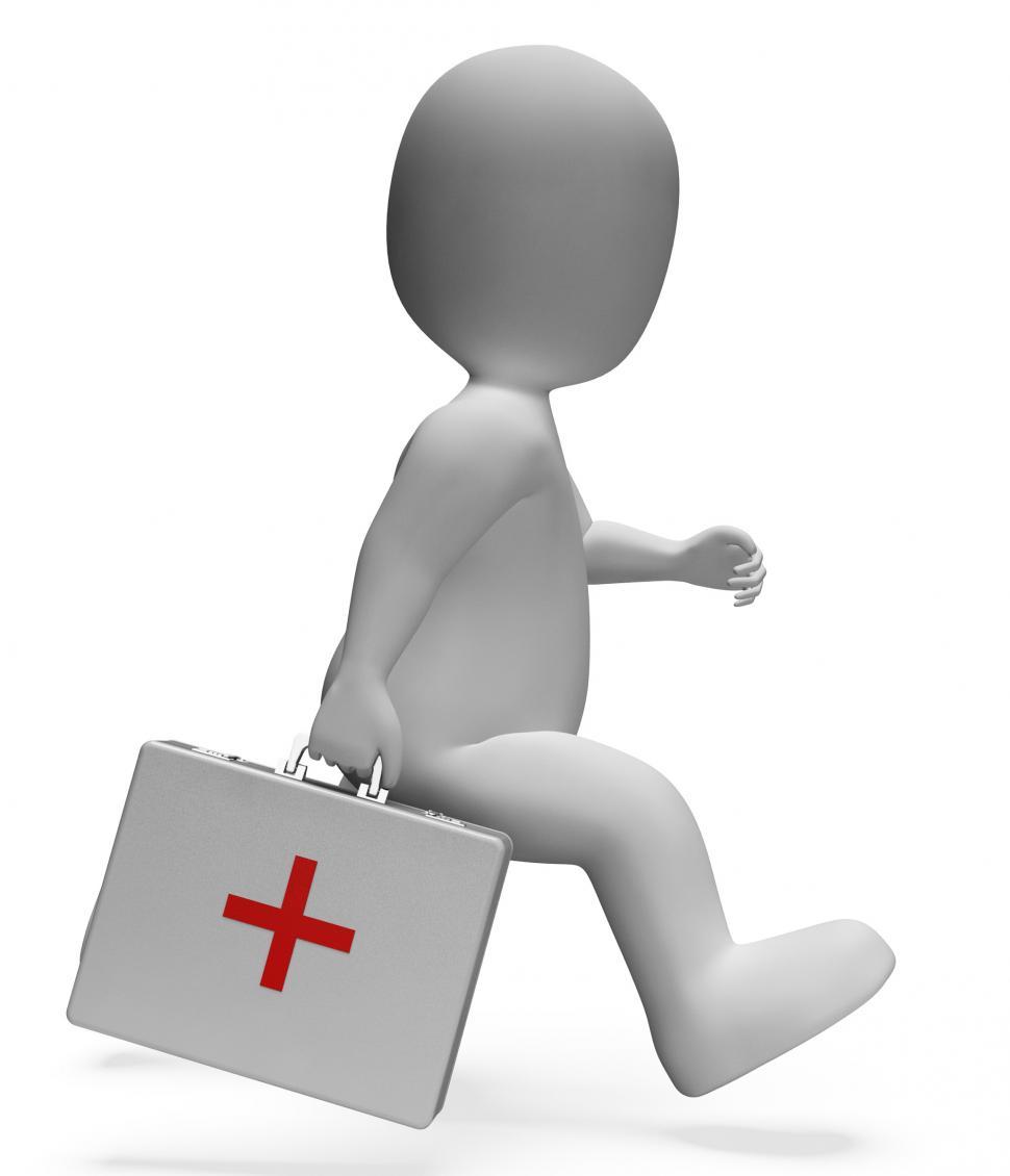 Free Image of First Aid Shows General Practitioner And Accident 3d Rendering 