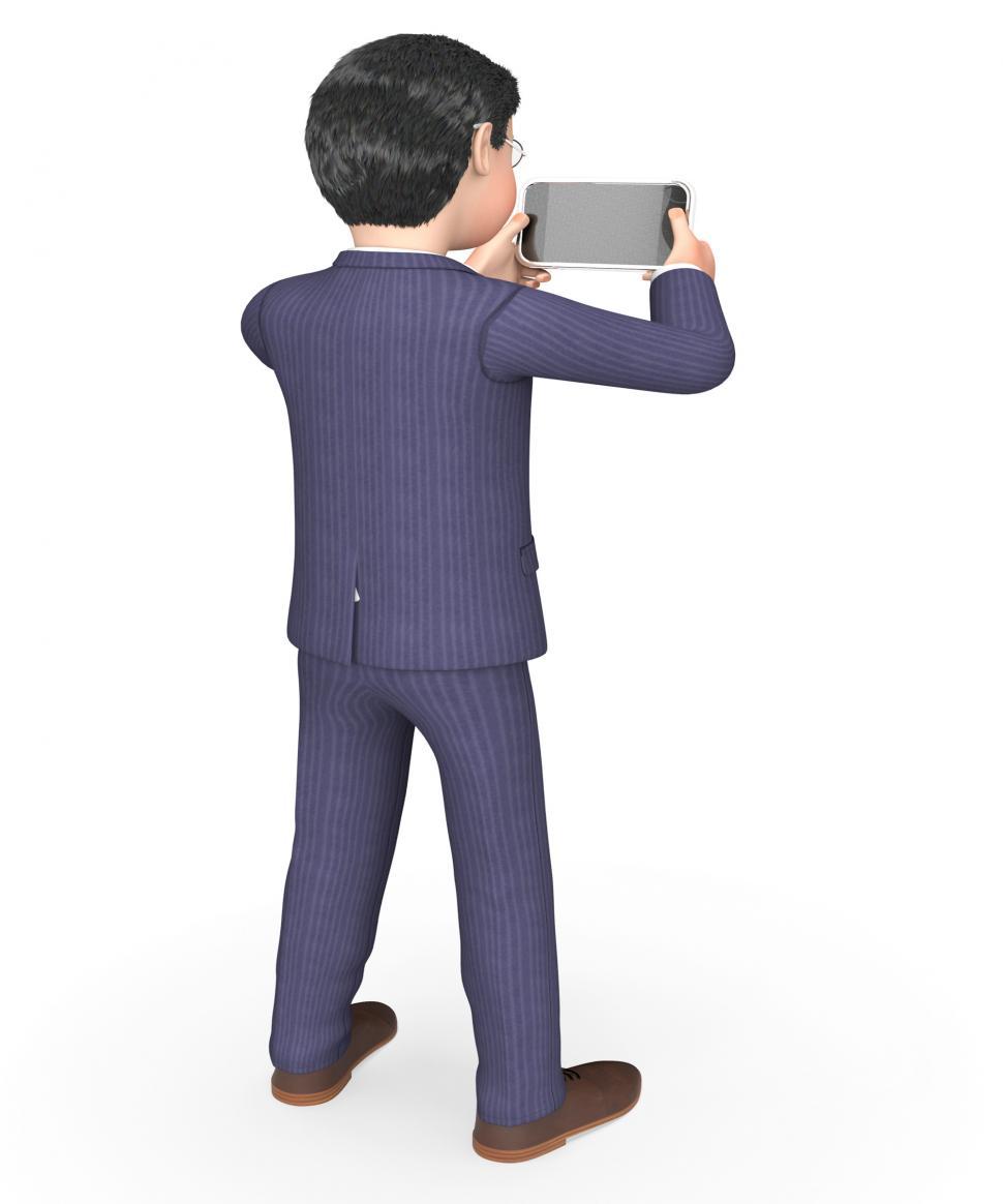 Free Image of Photo Businessman Indicates Photograph Picture And Executive 3d  
