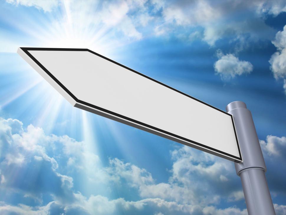 Free Image of Blank Road Sign Shows Copyspace For Message 