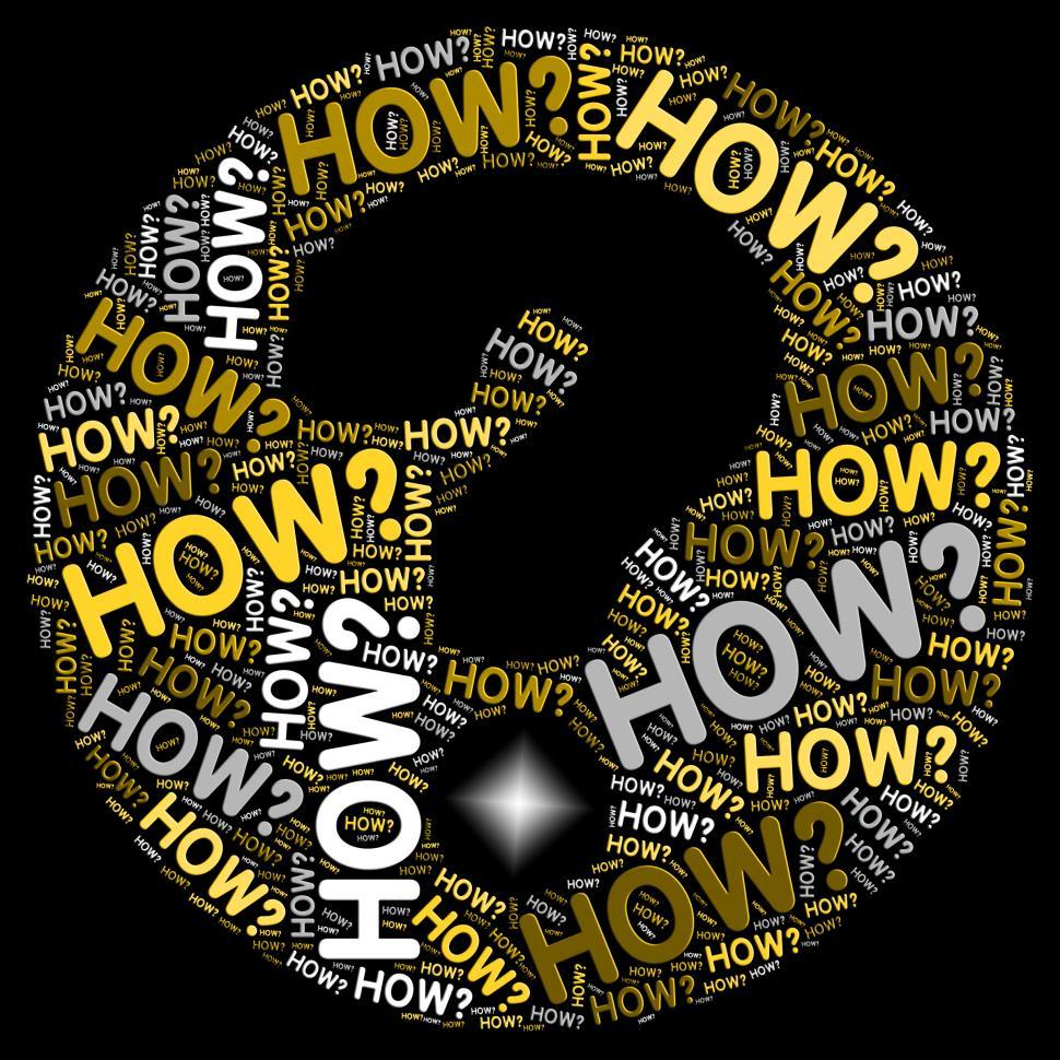 Free Image of How Question Mark Shows Not Sure And Asking 