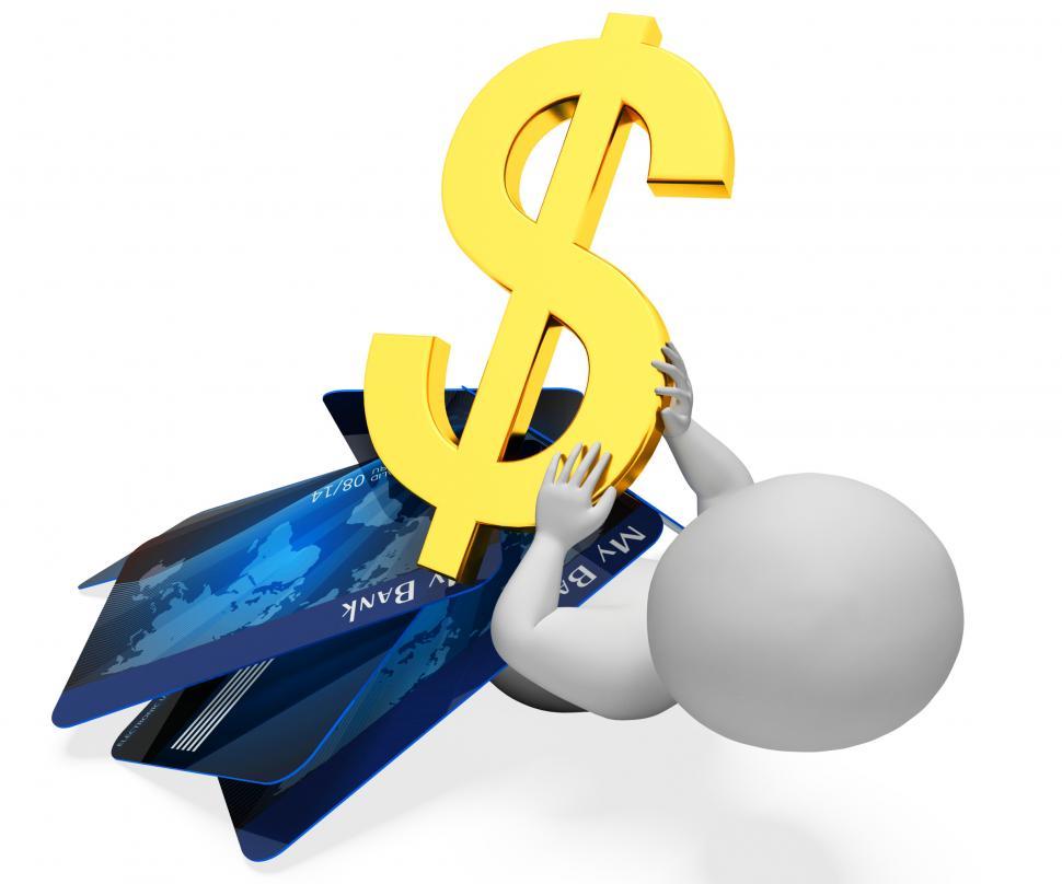 Free Image of Credit Card Indicates Difficult Situation And Banking 3d Renderi 