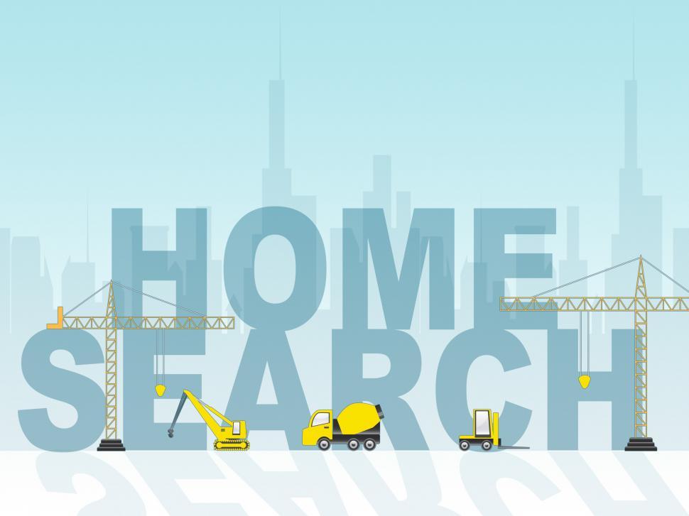 Free Image of Home Search Shows Searching For House 3d Illustration 