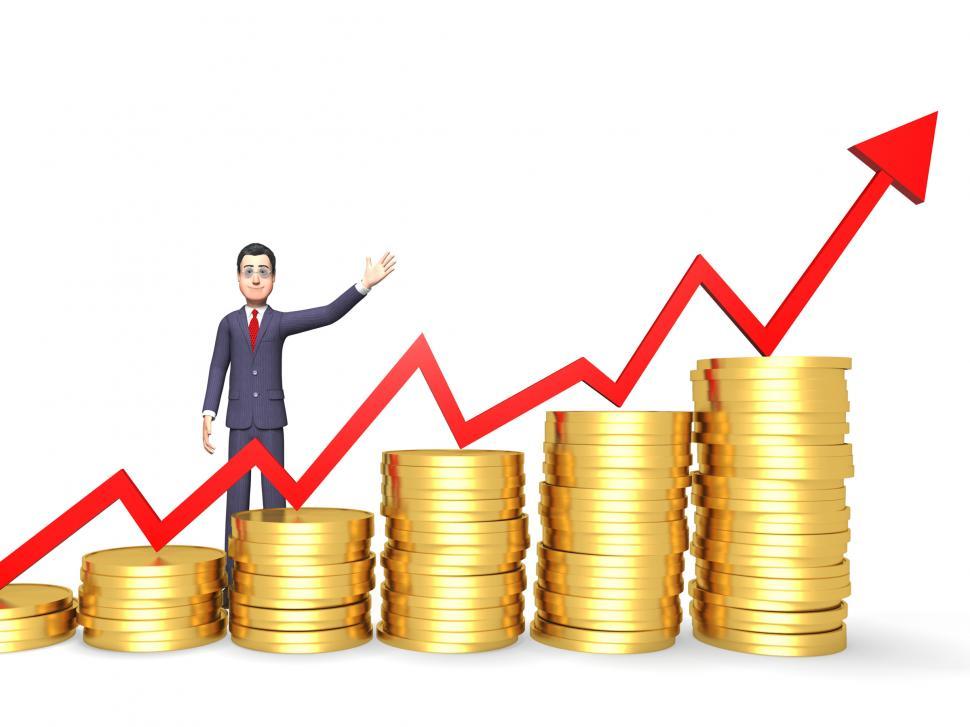 Free Image of Coins Success Shows Business Person And Banking 3d Rendering 