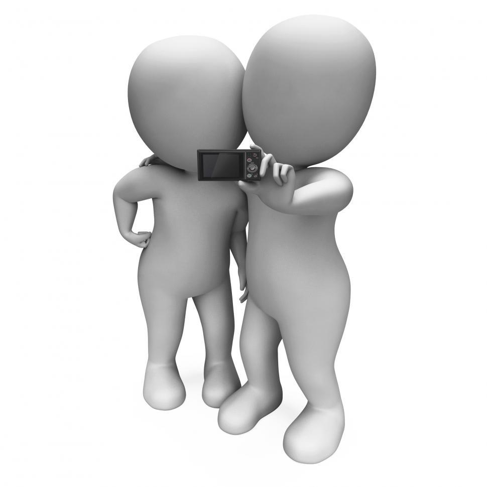 Free Image of Couple Portrait Photography Shows Camera Self Photo 